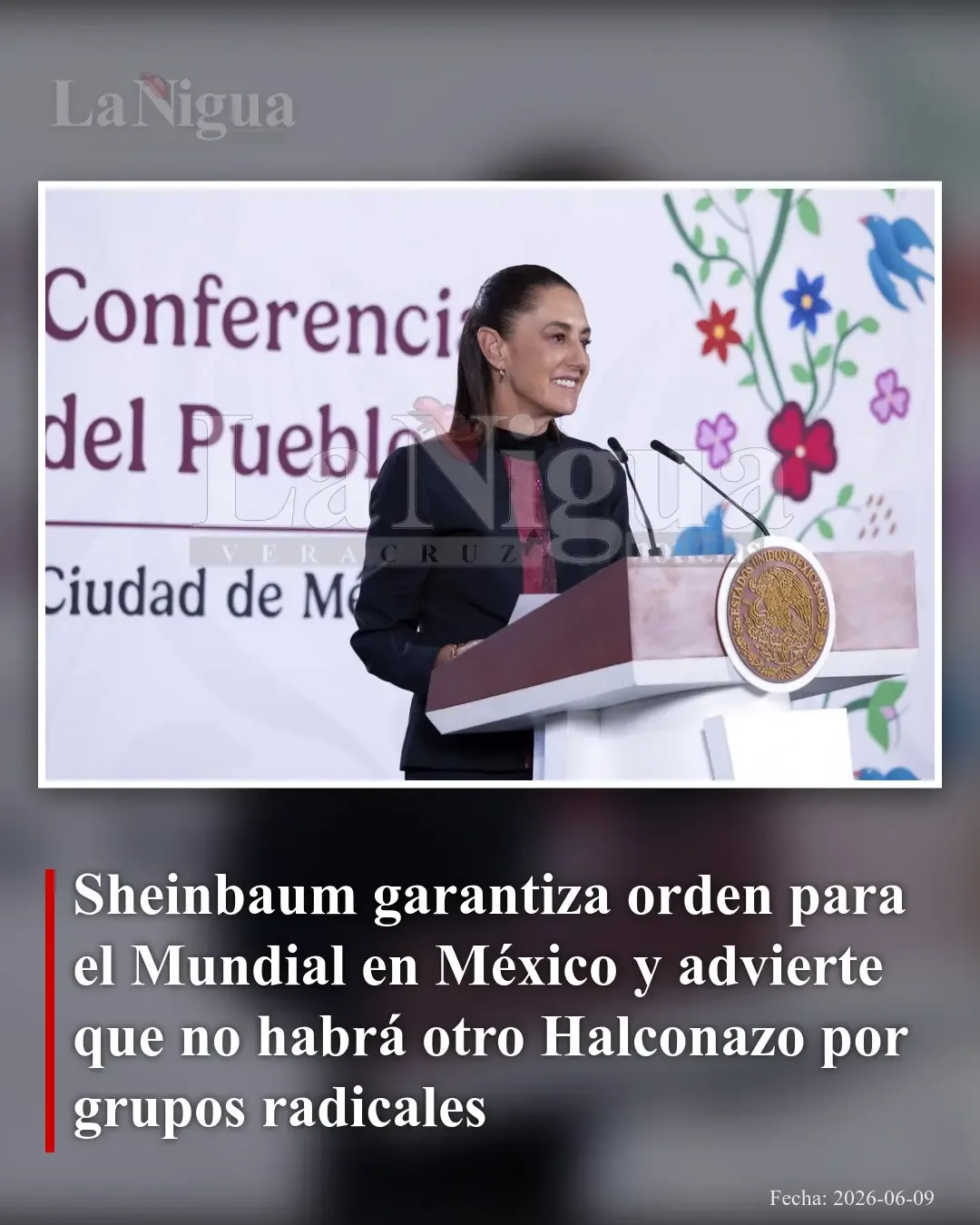 Sheinbaum asegura orden en México durante el Mundial y descarta violencia similar al Halconazo