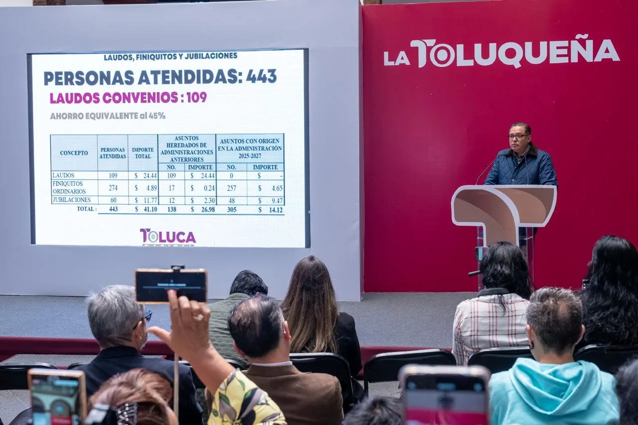 Toluca avanza en el pago y regularización de adeudos laborales heredados