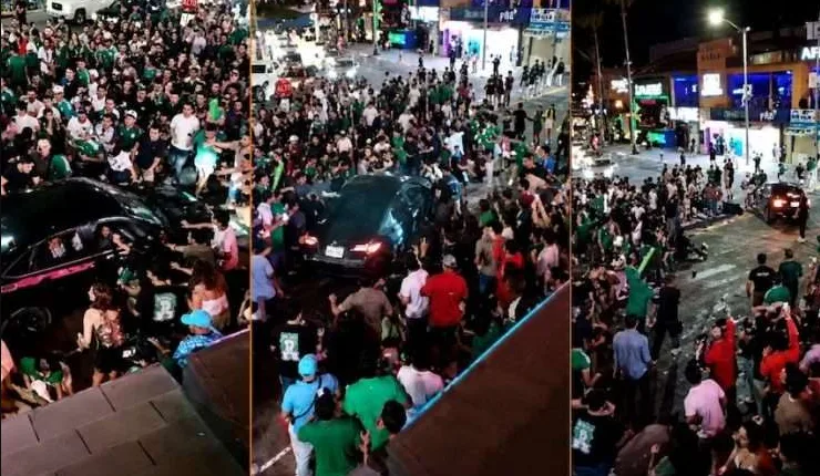 Vehículo arrolla a decenas en Los Cabos durante celebración del triunfo de México en el Mundial