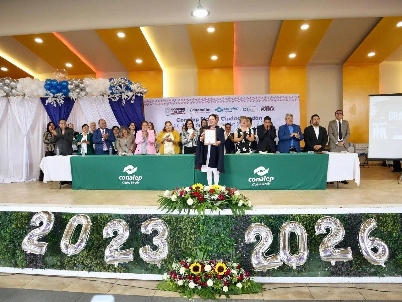 Graduación de 57 estudiantes en Conalep Ciudad Serdán impulsa la Educación Media Superior