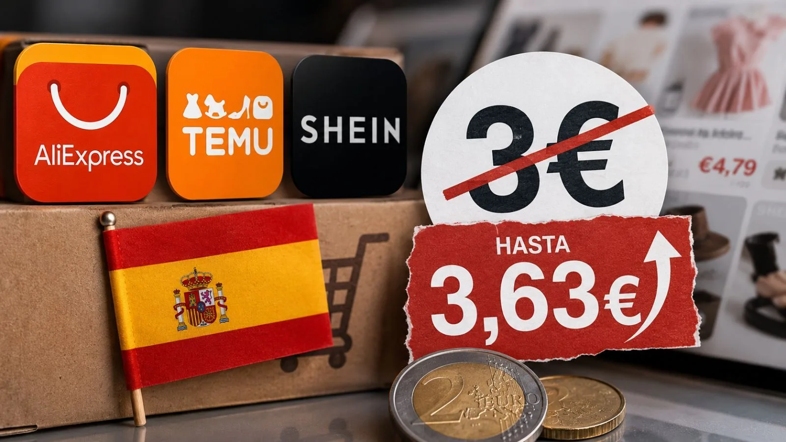 La tasa a paquetes baratos en España supera los 3 euros y afecta pedidos pequeños