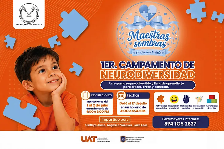 La UAT organiza primer campamento infantil para niños con neurodiversidad en Valle Hermoso