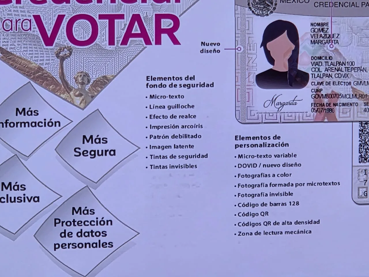 Nueva credencial para votar incluye avances en seguridad, inclusión y protección de datos