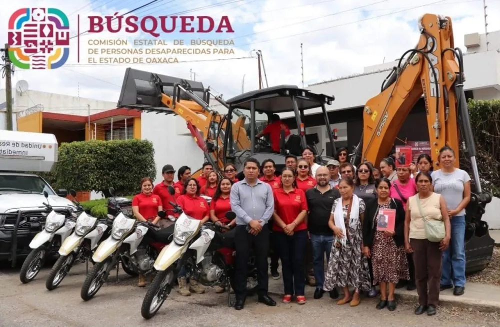 Oaxaca fortalece búsqueda de personas desaparecidas con nueva maquinaria especializada