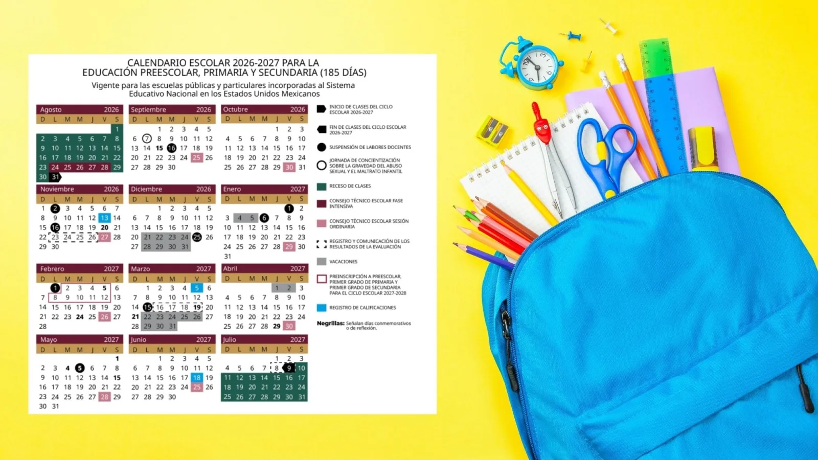 SEP adelanta inicio de clases y reduce vacaciones en calendario escolar 2026-2027