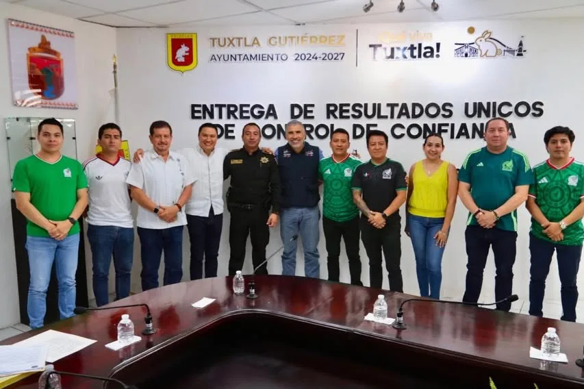Tuxtla Gutiérrez refuerza la seguridad con evaluación de personal policial