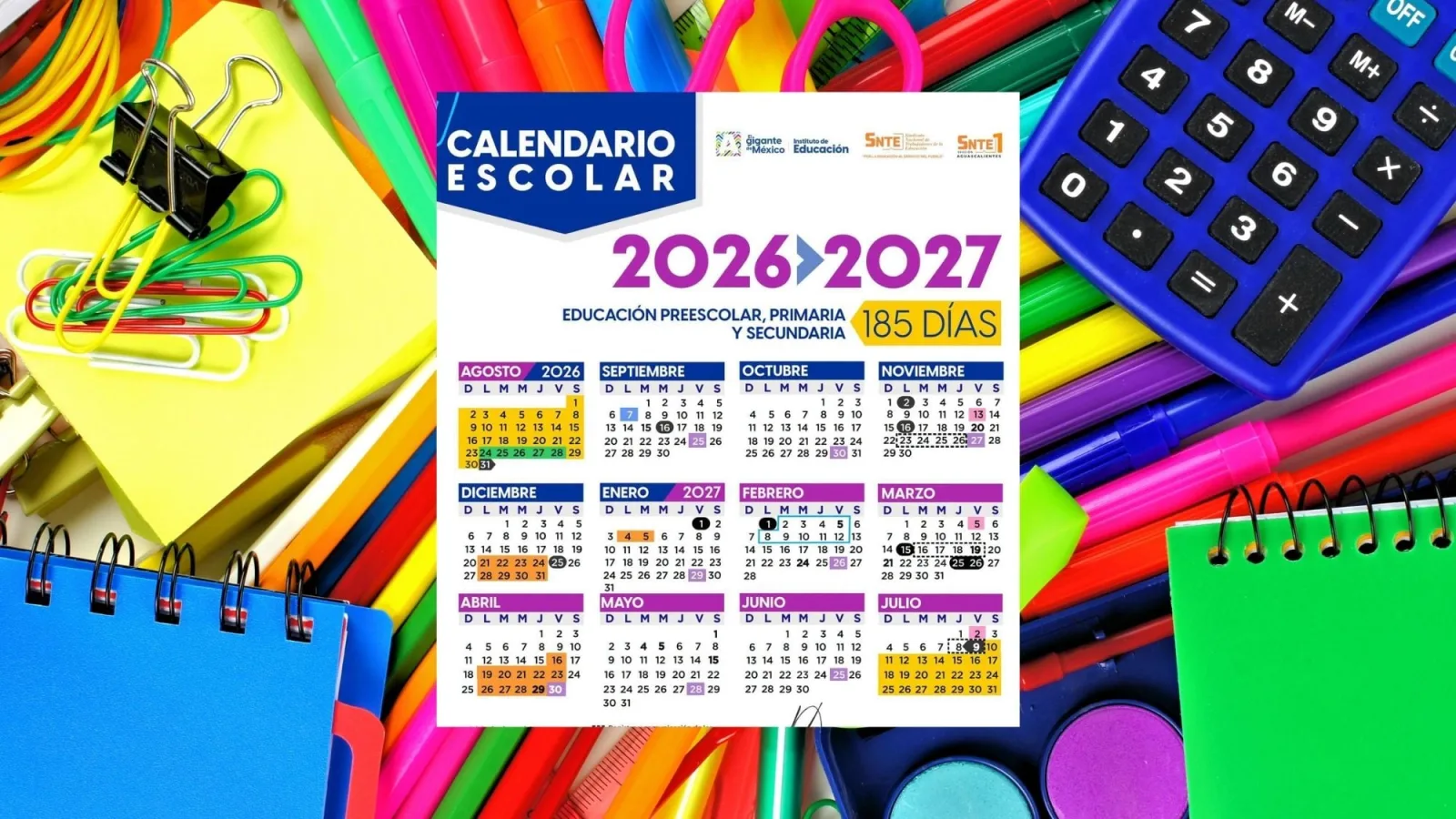 Aguascalientes modifica calendario escolar 2026-2027 y mantiene clases el 5 de mayo