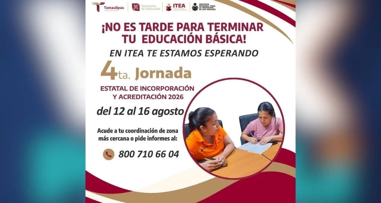ITEA impulsa jornada educativa para adultos en zonas urbanas y rurales de Matamoros