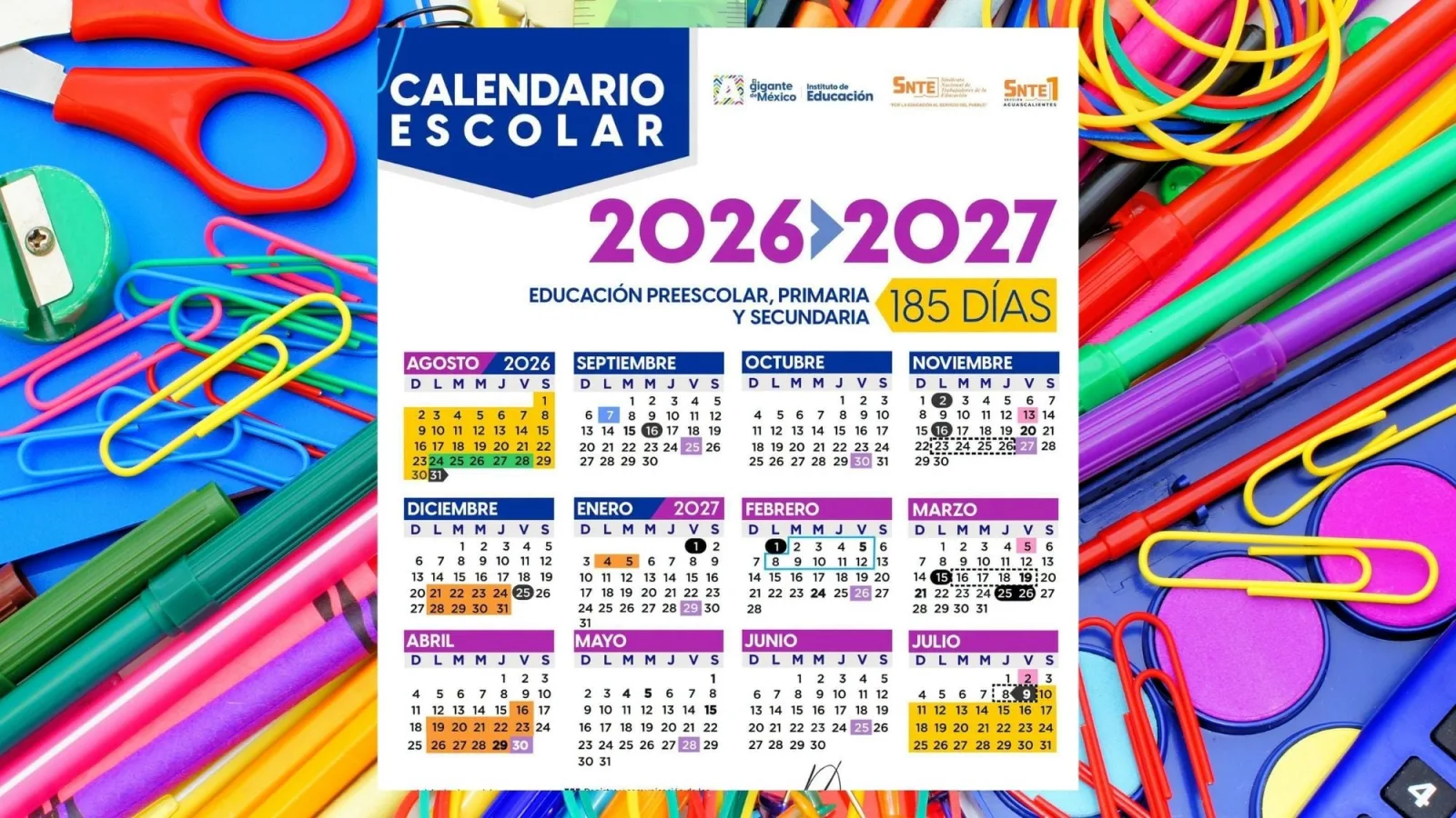 SEP ajusta calendario escolar 2026-2027 y elimina suspensión de clases en Aguascalientes