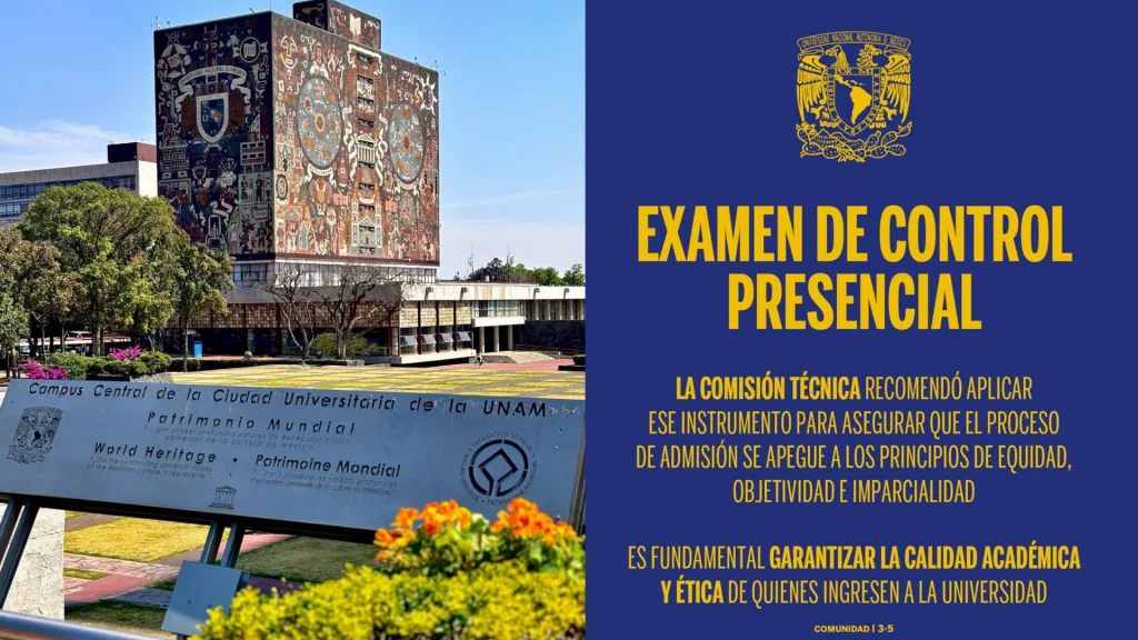 UNAM implementará examen de control presencial para reforzar admisión y equidad